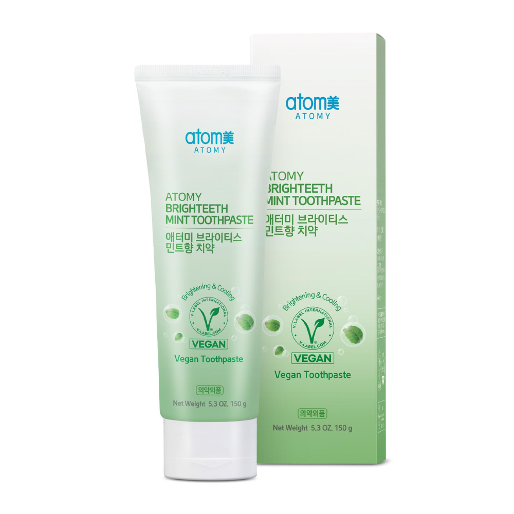 "Atomy Brighteeth Mint Toothpaste – Fresh minty care for a radiant smile! ✨🌿"