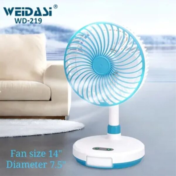 Weidasi WD-219 Portable rechargble Fan - Image 9